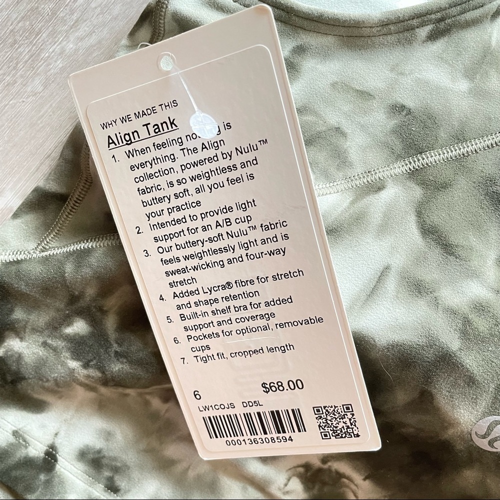 Lululemon Align Cropped Tank Top - Diamond Dye - Picture 4 of 5